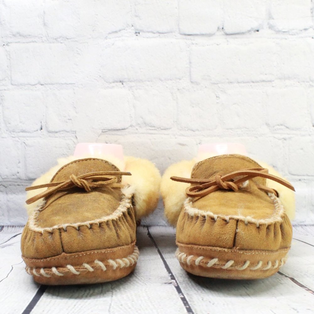 LL BEAN Lined Wicked Good Moccasin Slippers Sz 9 - Picture 4 of 9